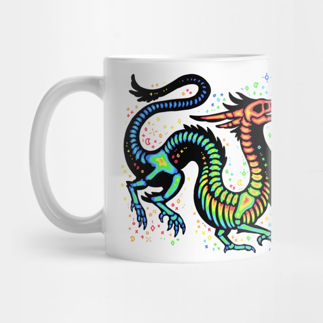 Rainbow Dragon Skeleton by Things By Diana